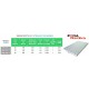 Rejilla rebosadero piscina Kripsol / Hayward NMR serie recta 20