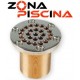 Rebosadero piscina circular en bronce con rejilla inoxidable V4A 