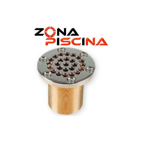 Rebosadero piscina circular en bronce con rejilla inoxidable V4A 