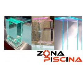 Cascada RIO de agua acrilica Led RGB para piscinas, spas