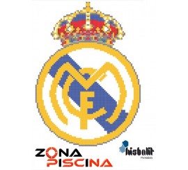 Gresite piscinas dibujo ESCUDO REAL MADRID piscina HTK