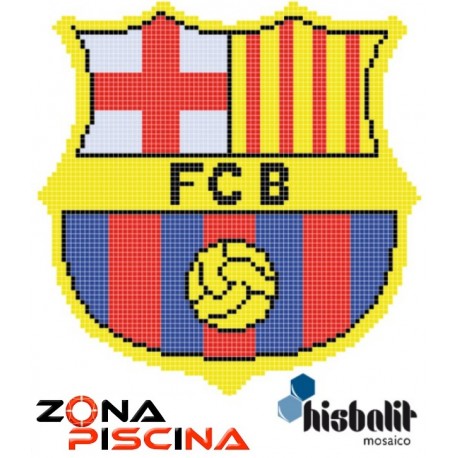 Gresite piscinas dibujo ESCUDO FUTBOL BARCELONA HTK