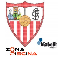 Gresite piscinas dibujo ESCUDO FUTBOL SEVILLA HTK