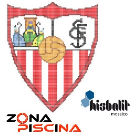 Gresite piscinas dibujo ESCUDO FUTBOL SEVILLA HTK