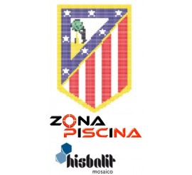 Gresite piscinas  dibujo ESCUDO FUTBOL ATLHETICO MADRID