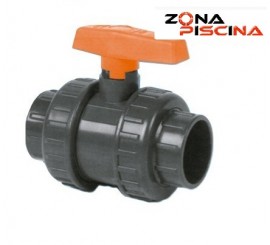 Válvula de pvc AK con llave y bola 50mm (VEP Akros Kripsol)