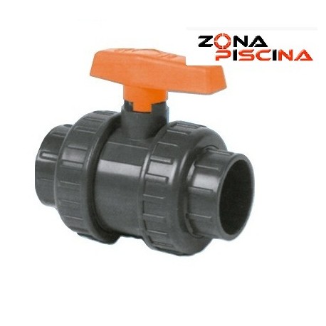 Válvula de PVC AK con llave y bola (VEP AKROS KRIPSOL)