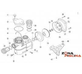 Repuestos / recambios bomba KORAL KS / KSE Kripsol Hayward piscinas