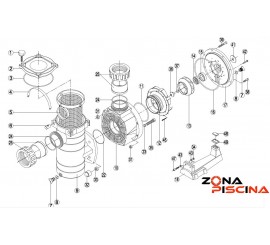 Repuestos / recambios bomba KAN KRIPSOL / HCP4000 Hayward piscinas 