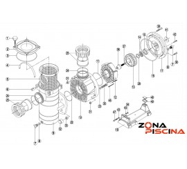 Recambios bomba KAN PLUS + / HCP4000 piscinas Kripsol Hayward