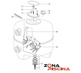 Repuestos / Recambios filtro industrial BRASIL BL KRIPSOL piscinas