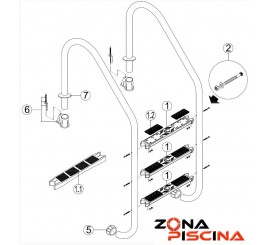 Repuestos escaleras KRIPSOL piscinas