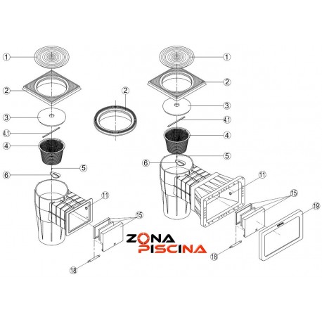 Repuestos / Recambios Skimers KRIPSOL piscinas