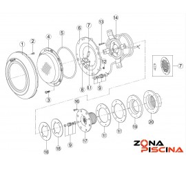 Recambios proyector / focos planos KRIPSOL piscinas