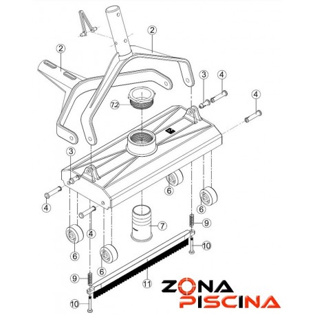 Repuestos / Recambios carro limpiafondos manual CLP52 KRIPSOL