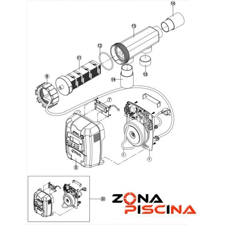 Recambios clorador salino KLS KRIPSOL piscinas
