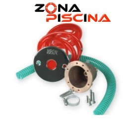 Pulsador neumatico nicho bronce y embellecedor acero inoxidable 
