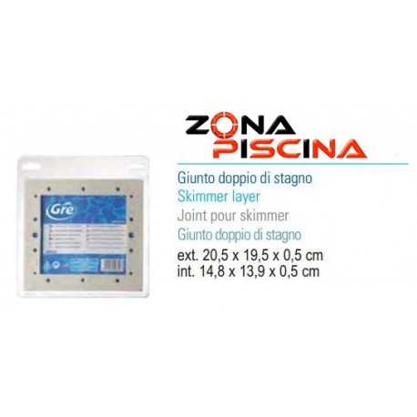 Junta doble para skimmer piscina Gre AR502