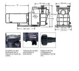 Bomba para Piscina hayward Power Flo II