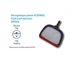 Recogehojas flexible plano / superficie fijacion clip piscinas