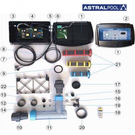 Repuesto clorador Salino para piscinas Sel Pure Astralpool