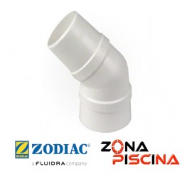 Repuesto codo conector 45º para Skimmers limpia fondos Zodiac W70244.