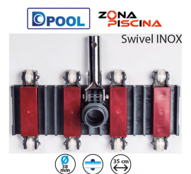 Carro limpiafondos flexible premium para piscinas, fijación por clip