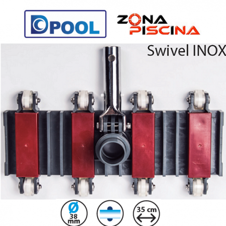 Carro limpiafondos flexible premium para piscinas, fijación por clip