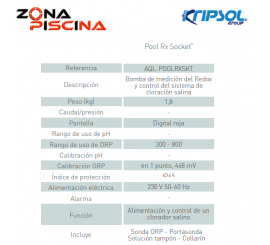 Bomba dosificadora Pool RX Socket AQL Kripsol de piscinas