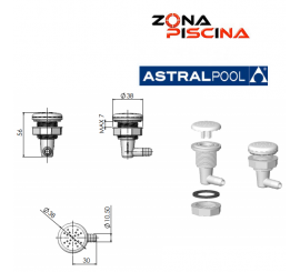 Boquilla soplante - soplador aire para spas, piscinas, jacuzzi, astralpool