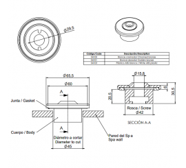 Boquilla de impulsión 1 1/4" para spas, jacuzzis, piscina, AstralPool