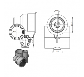 Jet de hidromasaje rosca 2" spas, jacuzzis, piscina, AstralPool 33586