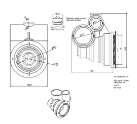 Jet de hidromasaje regulable 2 1/2" spas, jacuzzis, piscina, AstralPool 32641