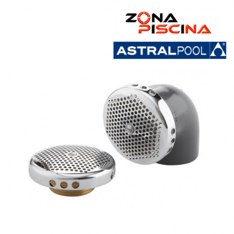 Sumidero de 1 1/2" con frontal de bronce cromado para spas, jacuzzis, piscina AstralPool