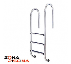 Escalera para piscina asimétrica muro aisi 316