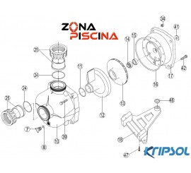 Repuestos / recambios bomba piscina KORAL KS EVO Kripsol Hayward