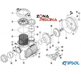 Recambios bomba KRIPSOL modelo PRIME KPR.