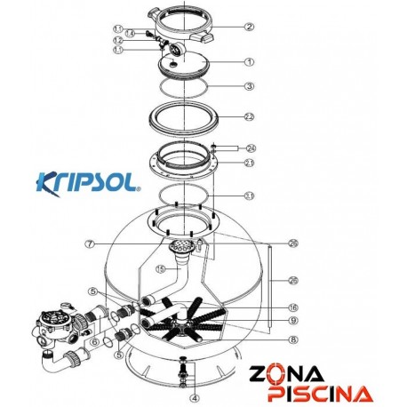 Repuestos filtro ARTIK AK EVO Kripsol