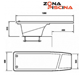 Palanca de saltos / Trampolín / plataforma para piscinas