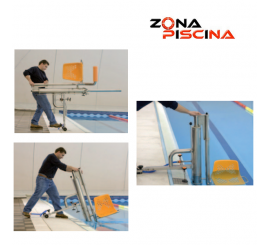 Elevador hidr&aacute;ulico movil - portatil de acceso a las piscinas para discapacitados f&iacute;sicos