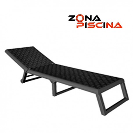 Tumbona plegable con ruedas para piscinas, jardin