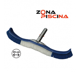 Cepillo piscinas curvo largo clip flexible reforzado