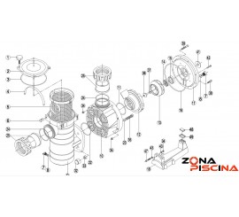 Repuesto turbina bomba KAPRI KAP / HCP3800 Kripsol Hayward piscina