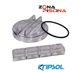 Tapa prefiltro bomba Caribe CK Kripsol piscinas, recambio original   