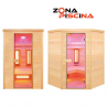 Sauna sistema infrarrojos, modelo Purewave, jardín, piscinas, gimnasio