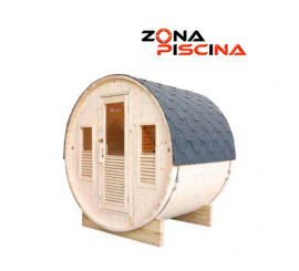 Sauna para exterior modelo Bella, para jardín, piscina, incluye bancos