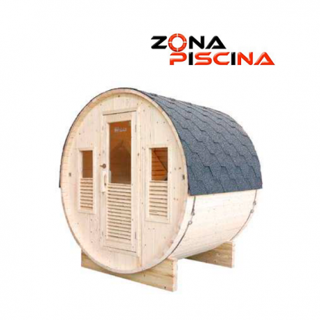 Sauna para exterior modelo Bella, para jardín, piscina, incluye bancos
