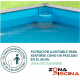 Piscina mini cuadrada elevada de madera