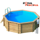 Piscina de madera octogonal / circular elevada de madera