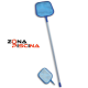 Recogehojas piscinas plano con pertiga 1.20cm fina clip